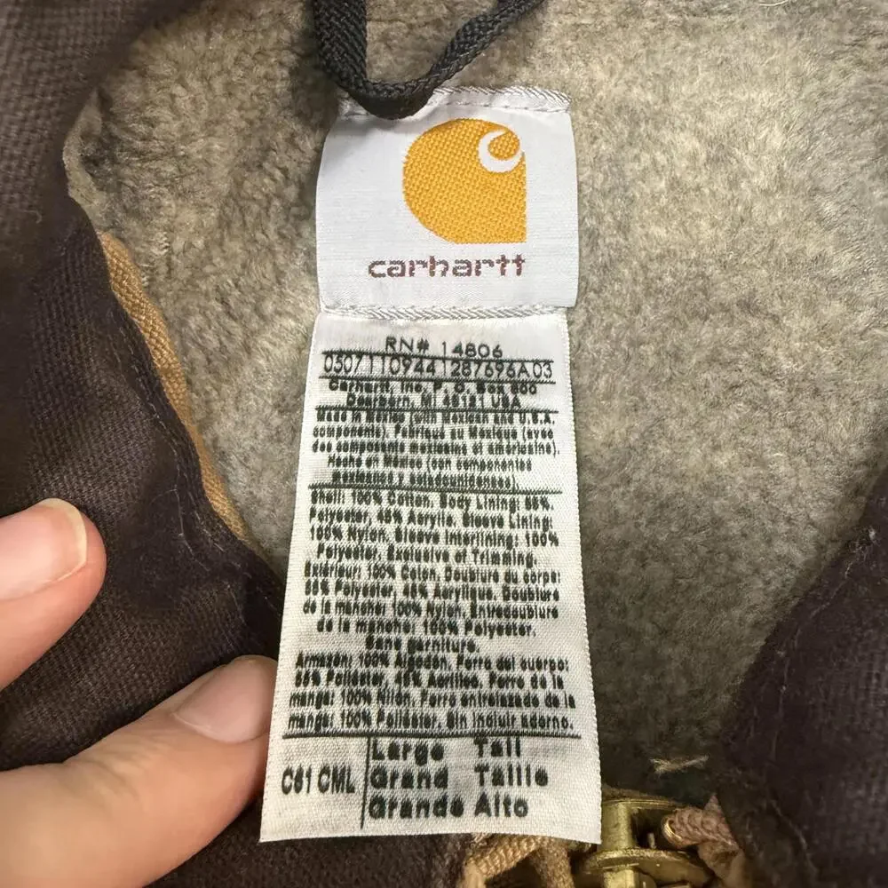Carhartt‎ C61 CML Mens Size Large L Tall Sherpa Embroidered Company Jacket Coat